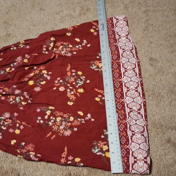NWT/Pink Rose Spicy Red Floral mini dress/size Small/ - Picture 11 of 14